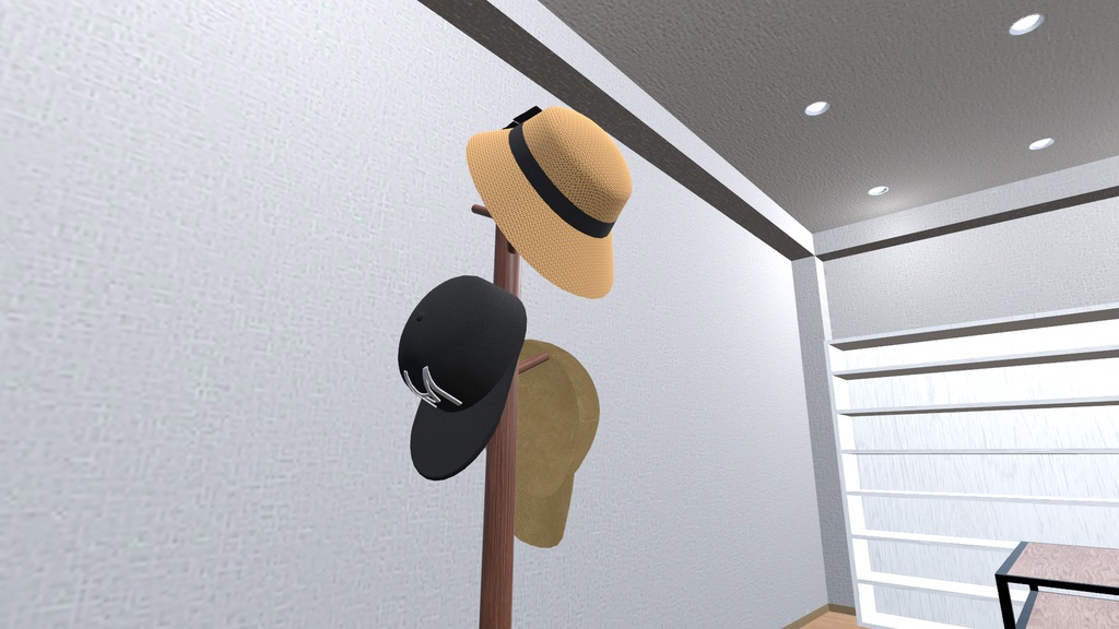 VRChat想定 ポールハンガー