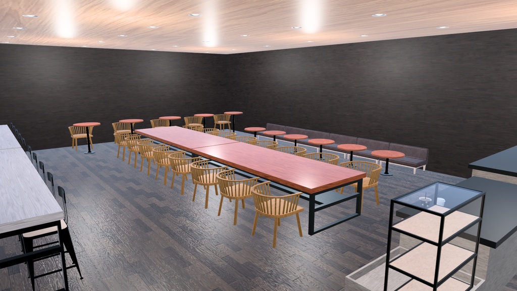 VRChat想定 コーヒーショップセット