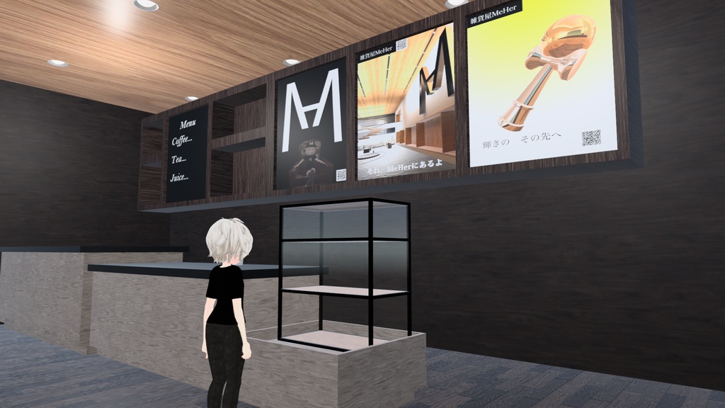 VRChat想定 コーヒーショップセット