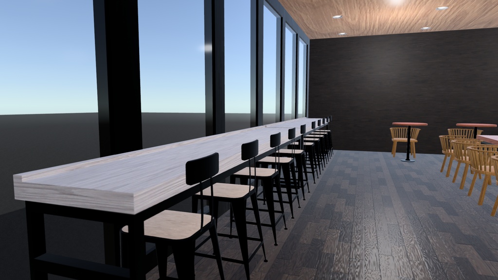 VRChat想定 コーヒーショップセット