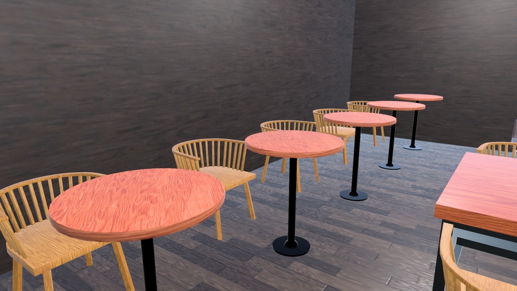 VRChat想定 コーヒーショップセット