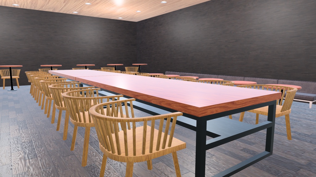 VRChat想定 コーヒーショップセット
