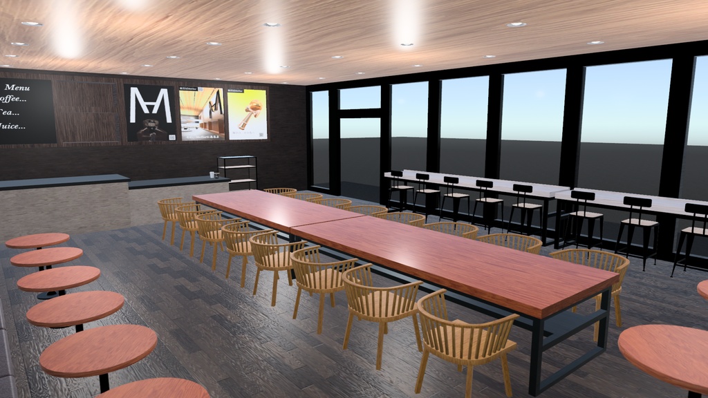VRChat想定 コーヒーショップセット