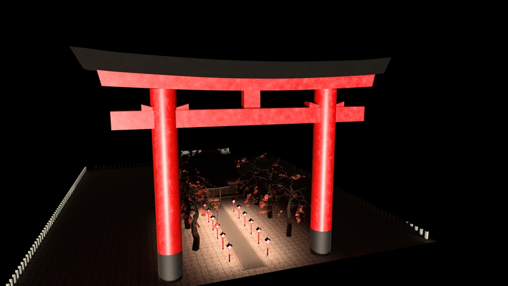VRChat想定 鳥居