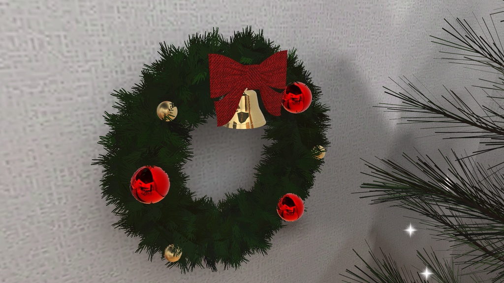 VRChat想定 クリスマスリース