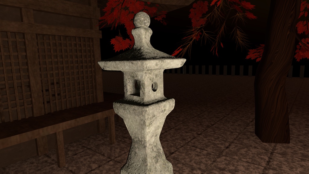 VRChat想定 石灯籠