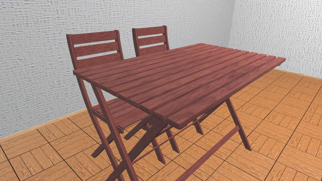 VRChat想定 ガーデンテーブル&チェア