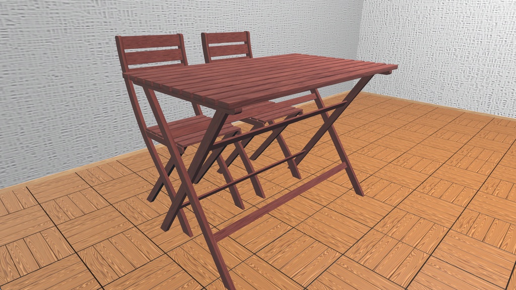 VRChat想定 ガーデンテーブル&チェア