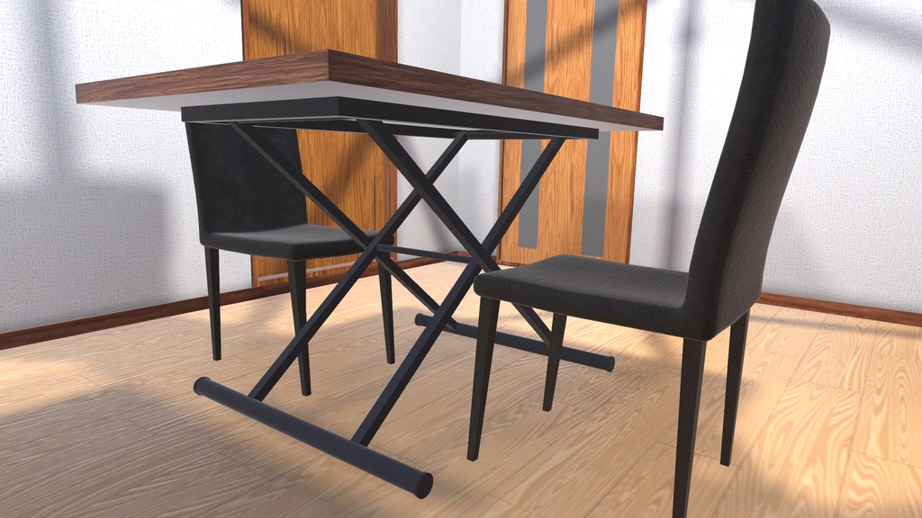 VRChat想定 ダイニングテーブルセット