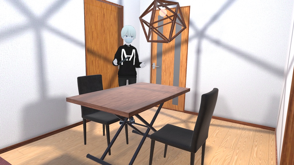 VRChat想定 ダイニングテーブルセット