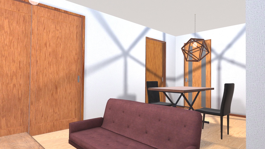 VRChat想定 ダイニングテーブルセット