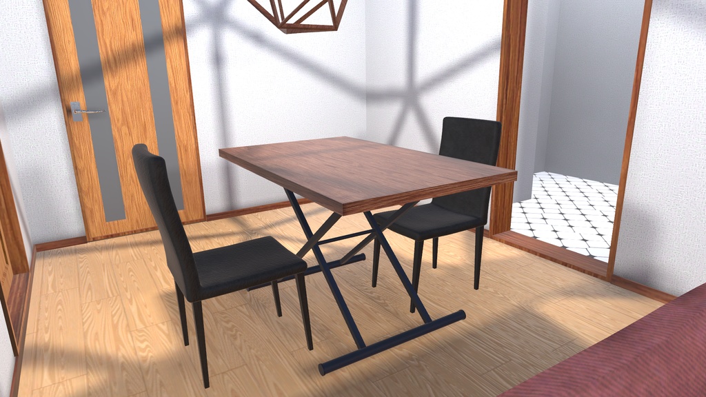 VRChat想定 ダイニングテーブルセット