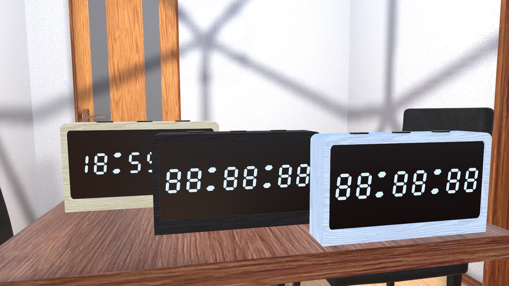 VRChat想定 デジタル時計