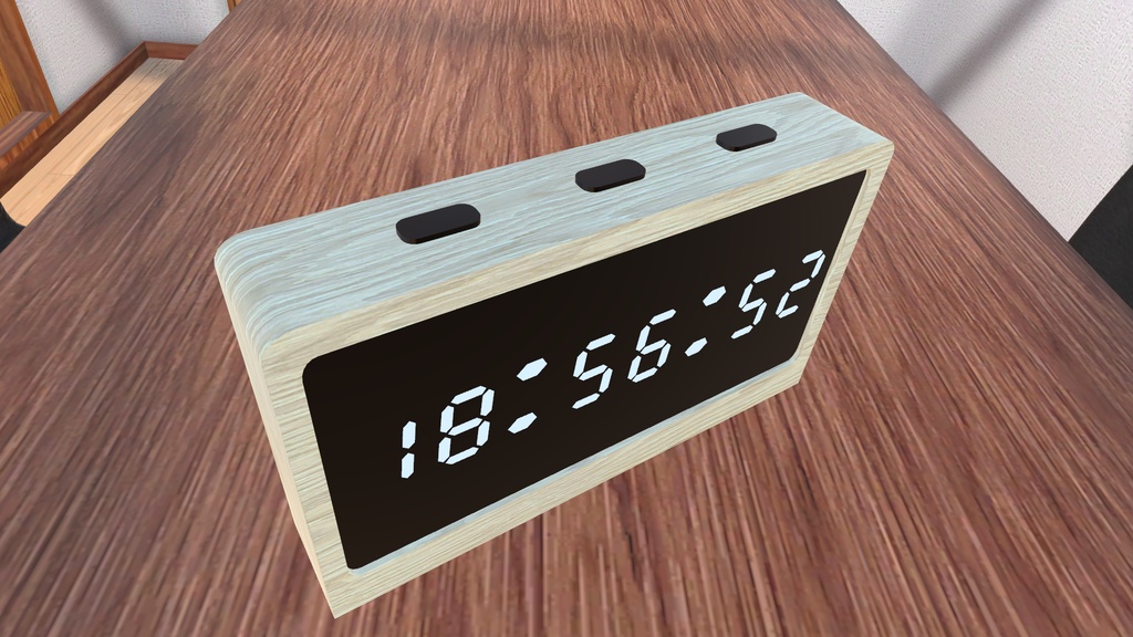 VRChat想定 デジタル時計