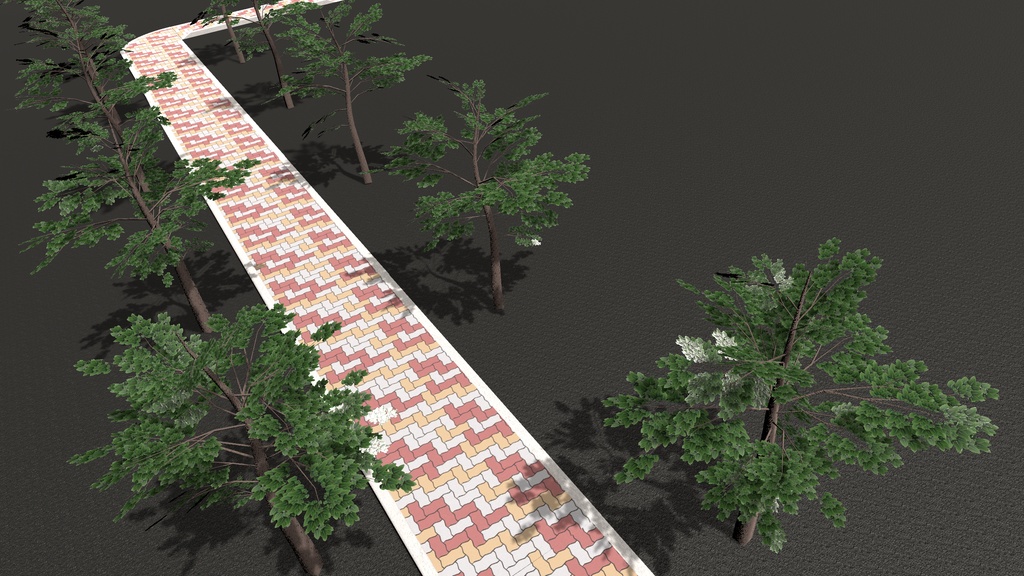 VRChat想定 街路樹