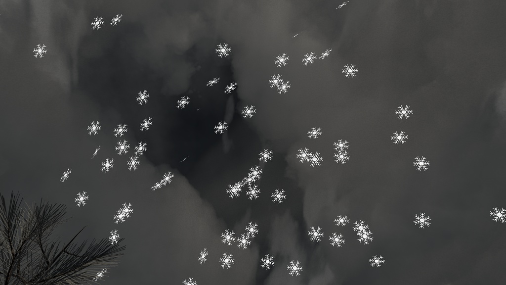 VRChat想定 雪結晶パーティクル
