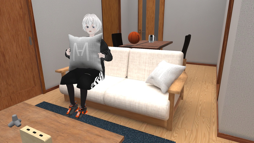 VRChat想定 カジュアルソファ(白)