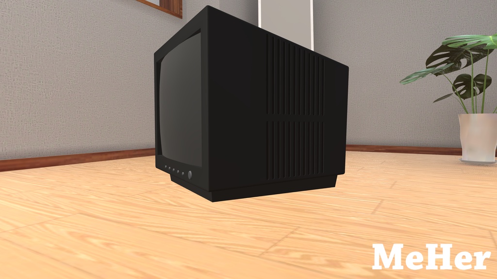VRChat想定 ブラウン管テレビ