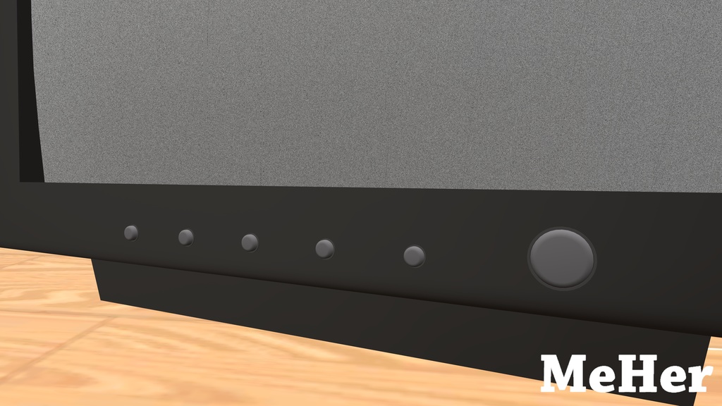 VRChat想定 ブラウン管テレビ