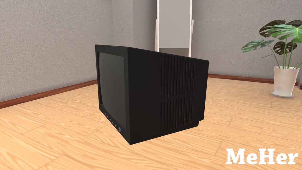 VRChat想定 ブラウン管テレビ