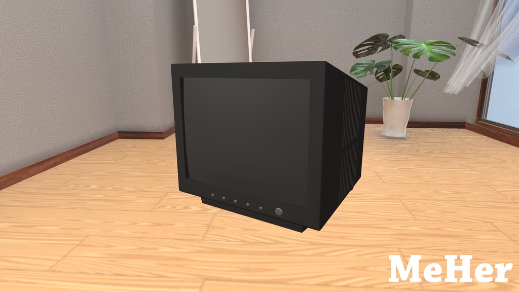 VRChat想定 ブラウン管テレビ