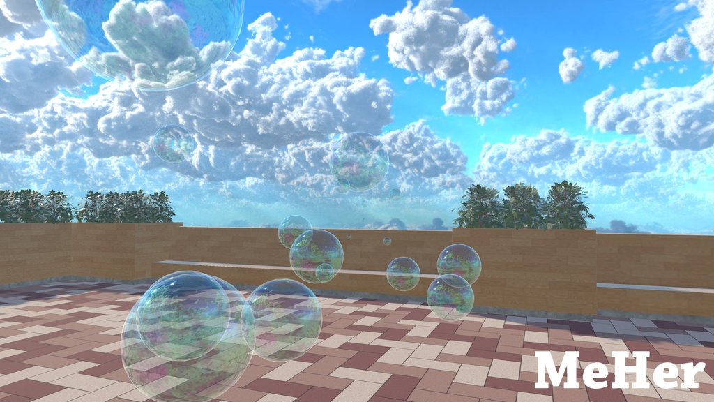 VRChat想定 シャボン玉