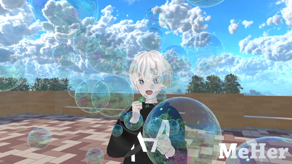 VRChat想定 シャボン玉
