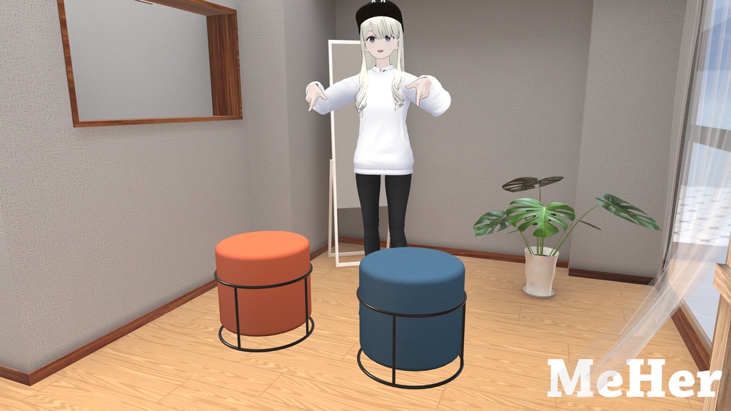 VRChat想定 クッションチェア