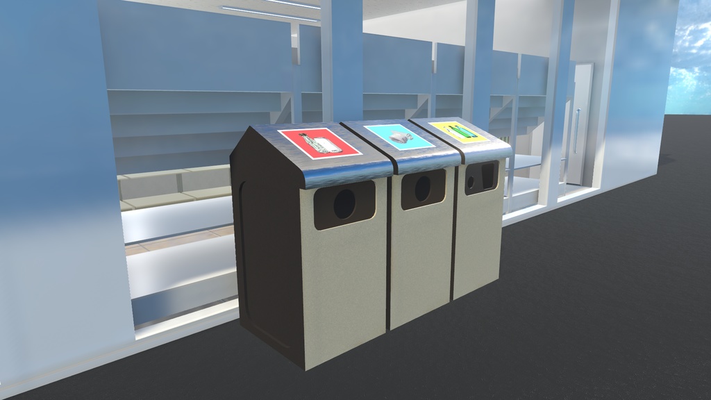 VRChat想定 ゴミ箱