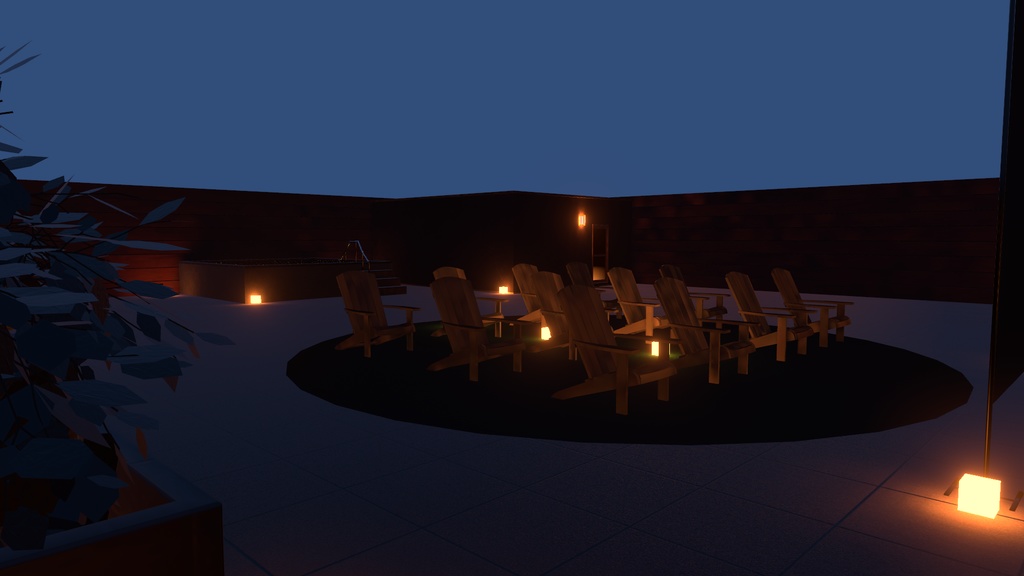 VRChat想定 サウナワールドセット