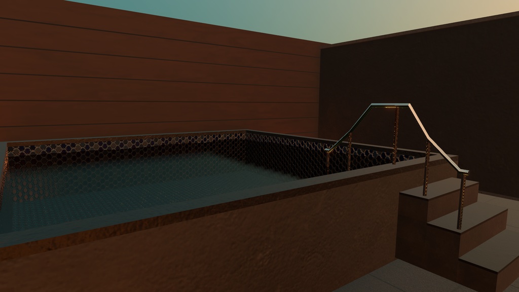 VRChat想定 サウナワールドセット