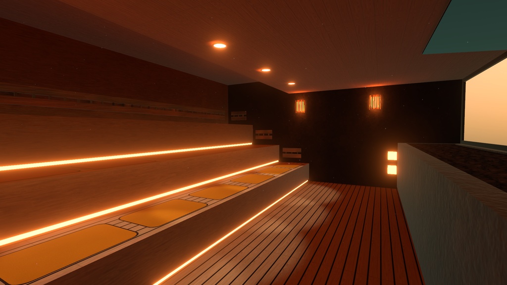 VRChat想定 サウナワールドセット