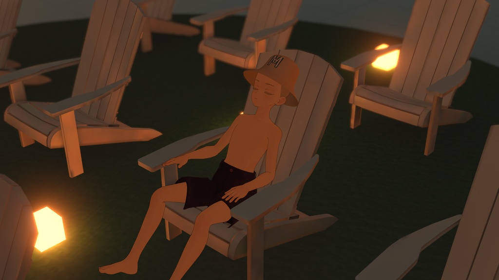 VRChat想定 サウナハット