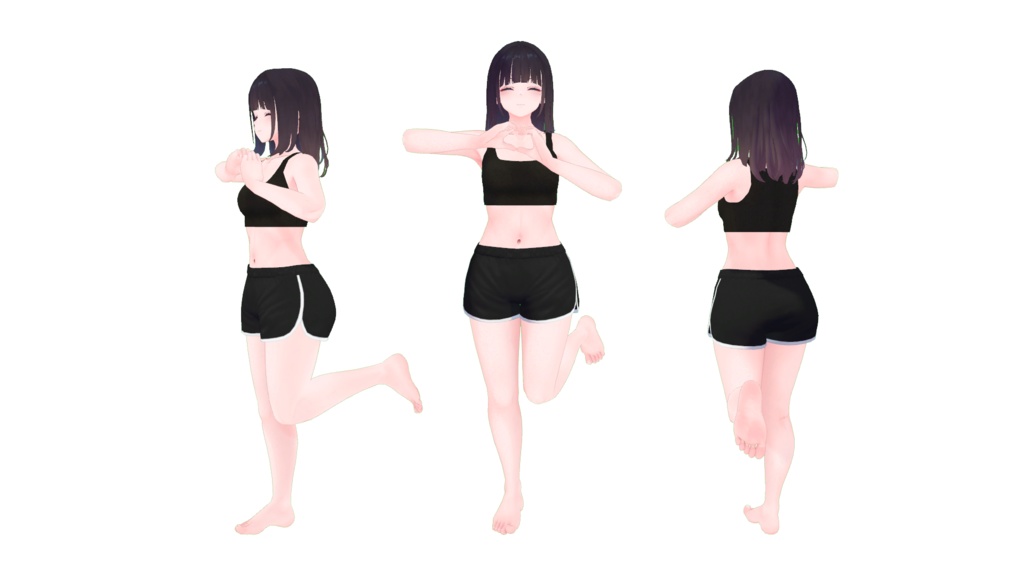 VRChat想定 ポートレートモデルポーズ集
