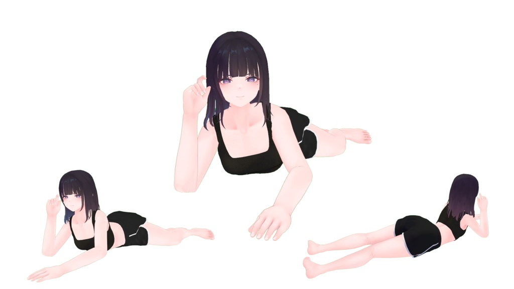 VRChat想定 ポートレートモデルポーズ集