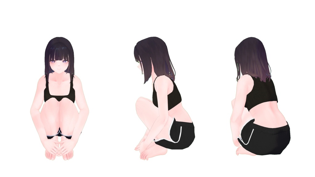 VRChat想定 ポートレートモデルポーズ集