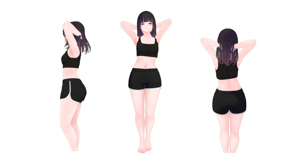 VRChat想定 ポートレートモデルポーズ集
