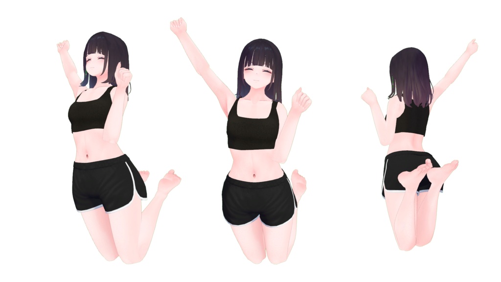 VRChat想定 ポートレートモデルポーズ集