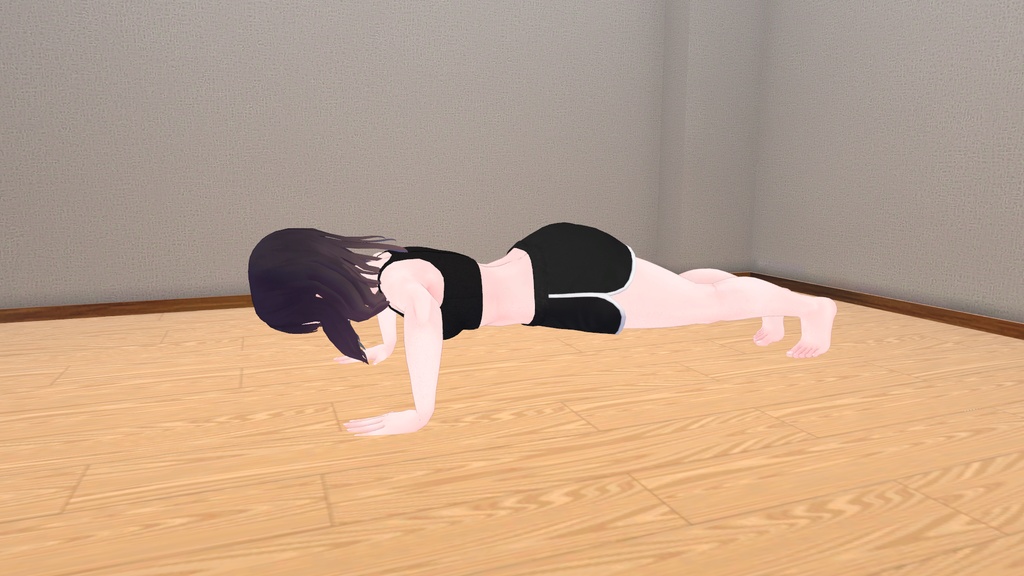 VRChat想定 筋トレエモート