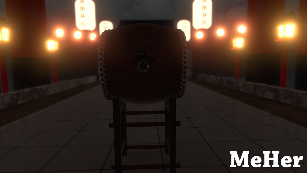 VRChat想定 和太鼓