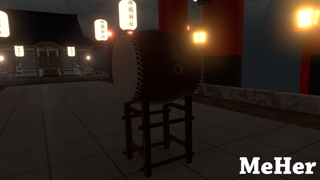 VRChat想定 和太鼓