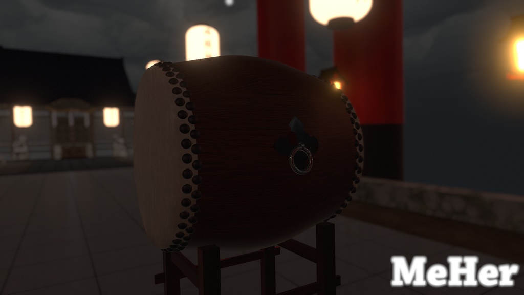VRChat想定 和太鼓