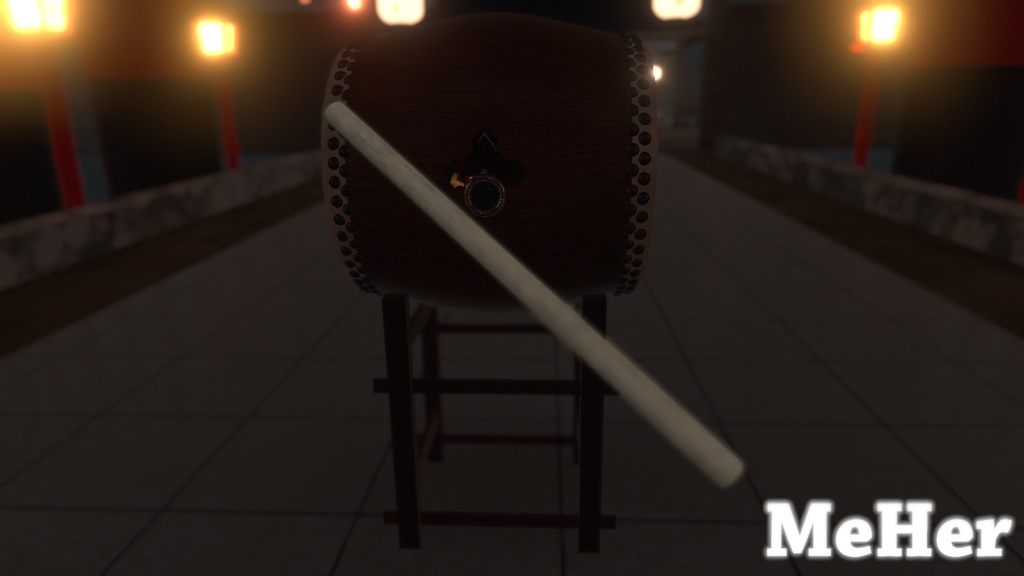 VRChat想定 和太鼓