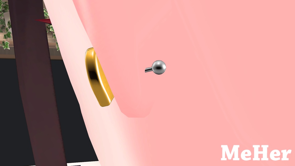 VRChat想定 HeartGoldピアス