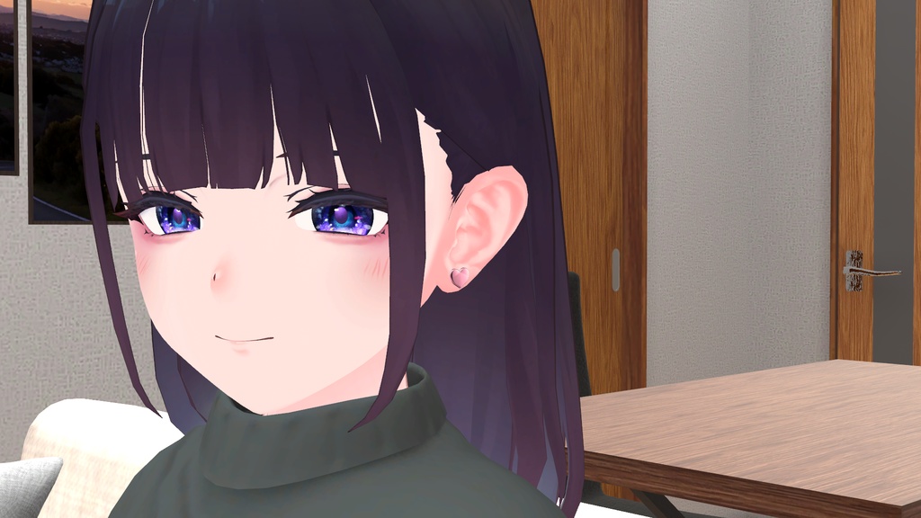 VRChat想定 HeartGoldピアス