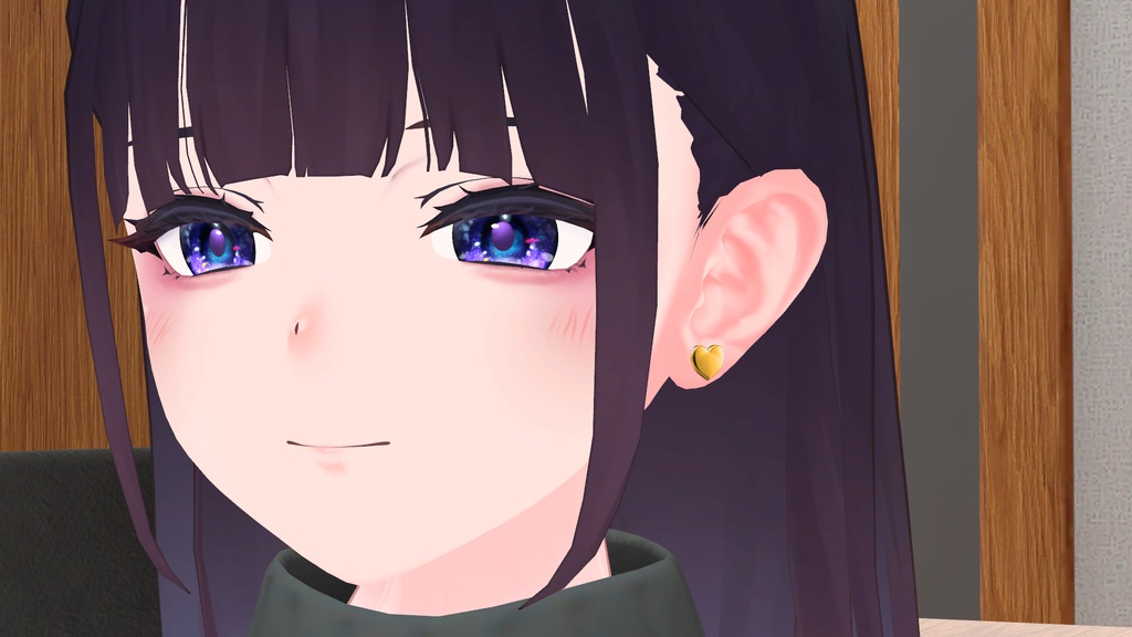 VRChat想定 HeartGoldピアス