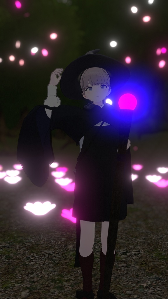 VRChat想定 花畑を出す魔法