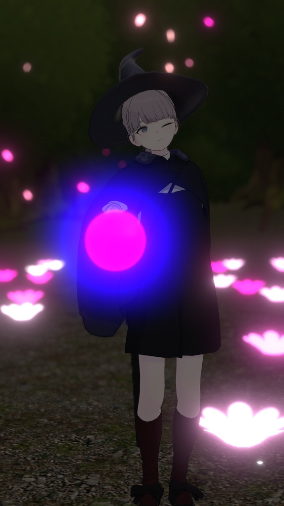 VRChat想定 花畑を出す魔法