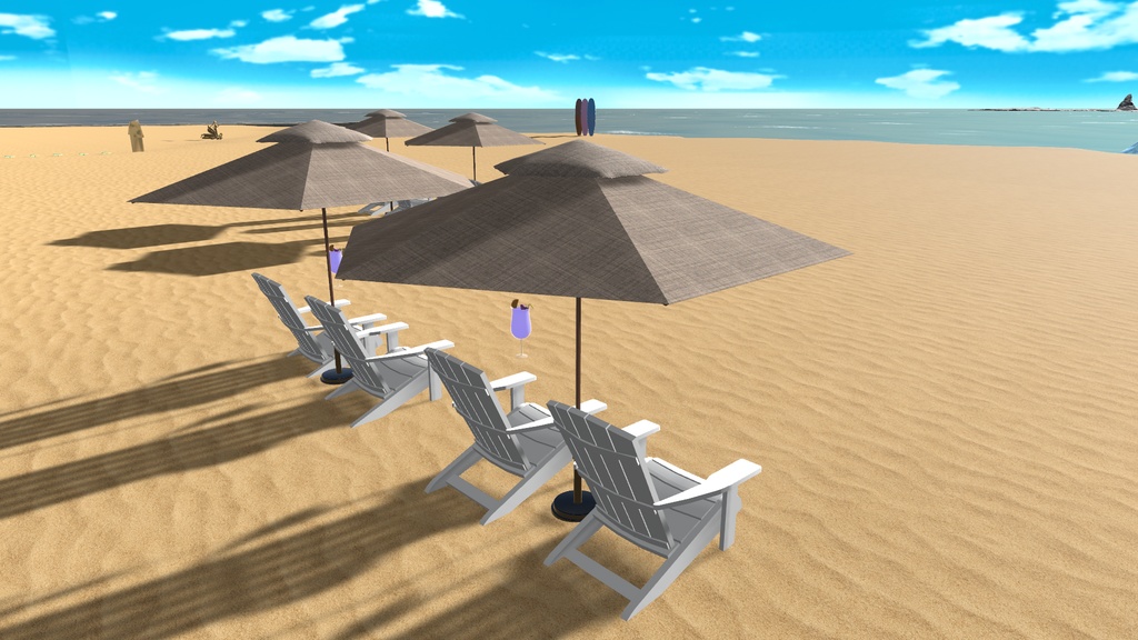 VRChat想定 ビーチパラソル