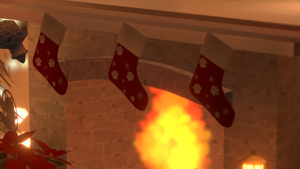 VRChat想定 クリスマス靴下(肉球)